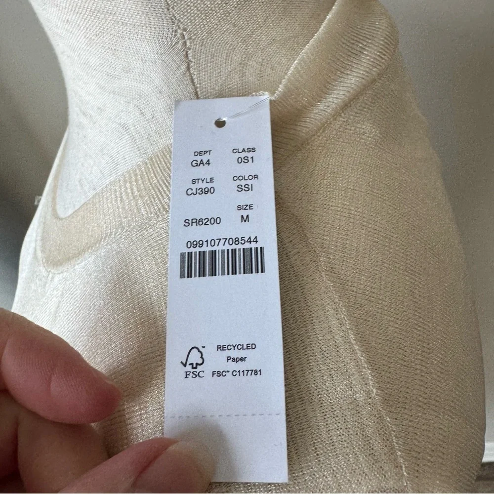 NWT! J. Crew Collection Shiny layered slip sweater-dress - Cream Sleeveless